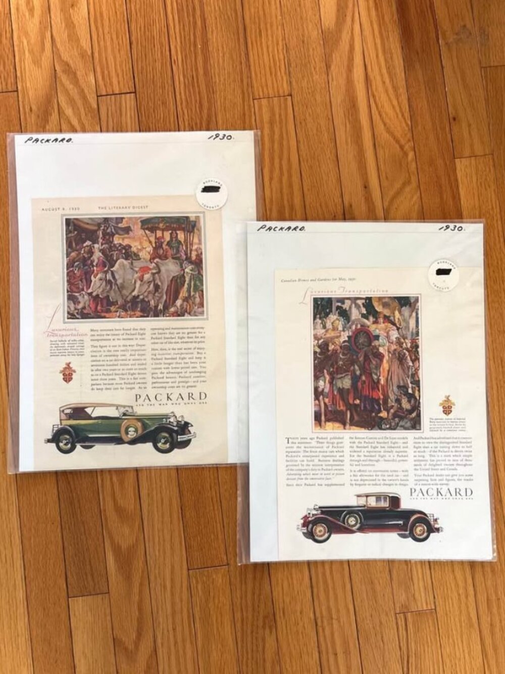 Vintage Car Poster Prints - Original 1930 Packard Vintage Car Ads